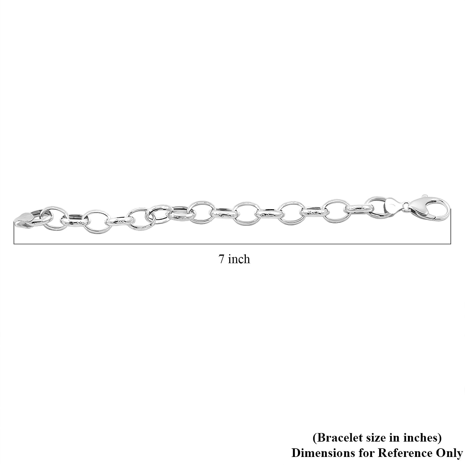La Bella Italian Fancy Rolo Flower Chain Bracelet in Sterling Silver (7.50 In) 10.5 Grams