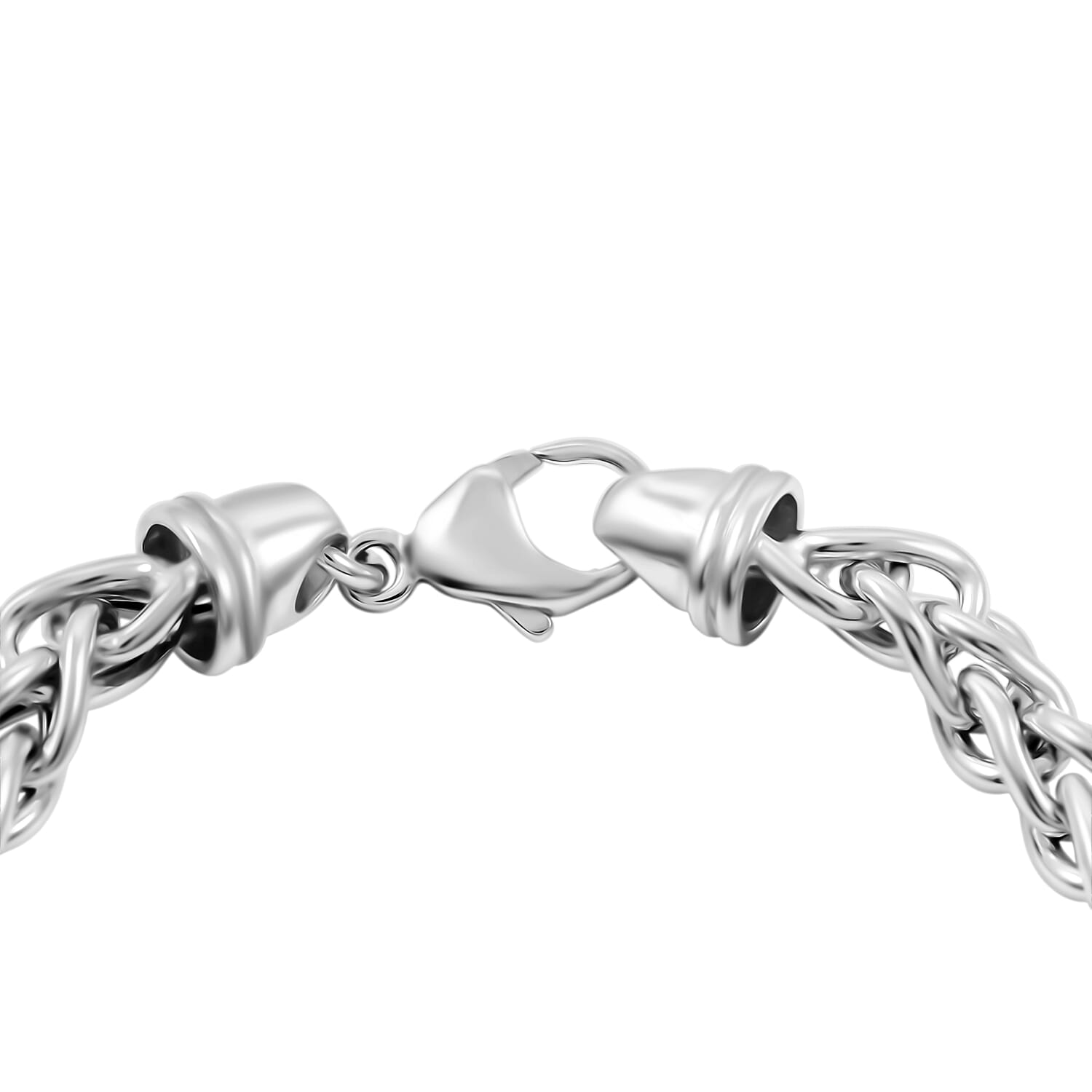 La Bella Italian Wheat Chain Bracelet in Sterling Silver (8-9In) 14.75 Grams