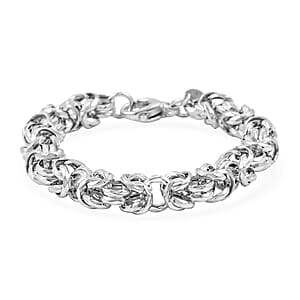 La Bella Italian Fancy Byzantine Chain Bracelet in Sterling Silver (8.00 In) 20.25 Grams