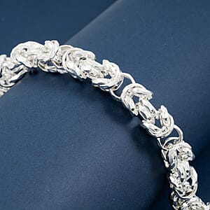 La Bella Italian Fancy Byzantine Chain Bracelet in Sterling Silver (8.00 In) 20.25 Grams