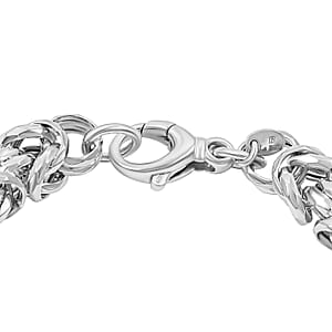 La Bella Italian Fancy Byzantine Chain Bracelet in Sterling Silver (8.00 In) 20.25 Grams