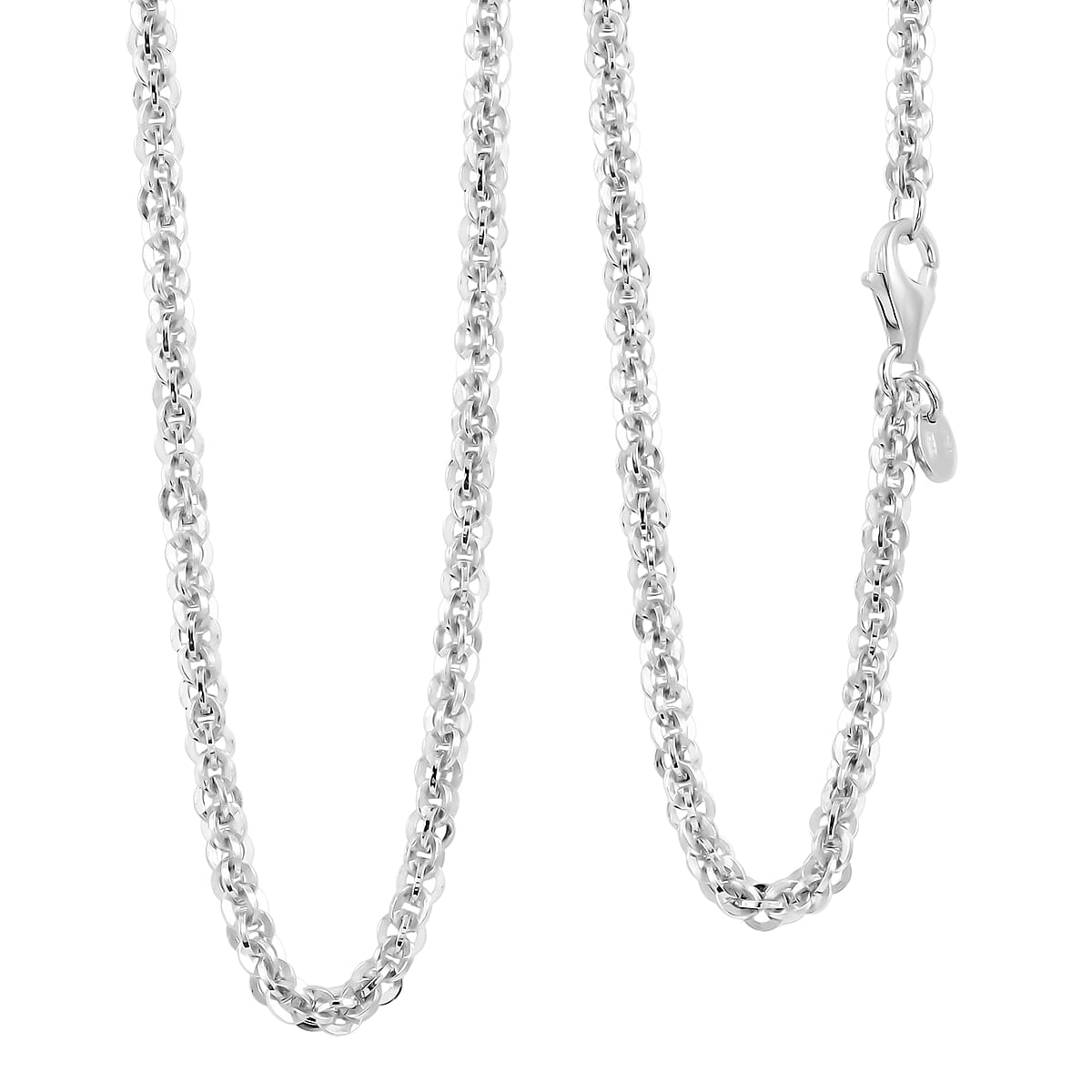 La Bella Italian Cristallino Chain Necklace in Sterling Silver 17.25 Grams 20 Inches image number 0