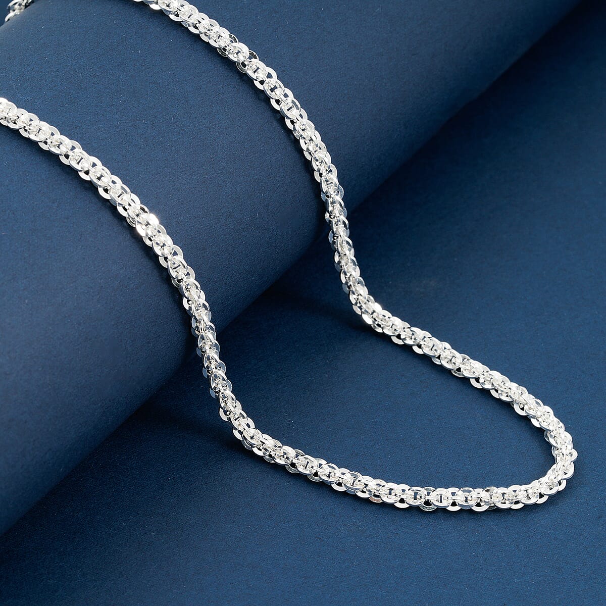 La Bella Italian Cristallino Chain Necklace in Sterling Silver 17.25 Grams 20 Inches image number 1