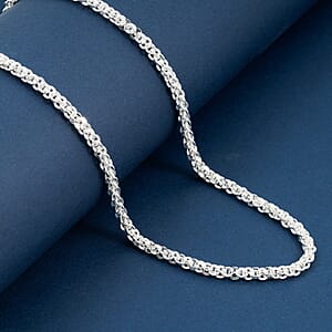 La Bella Italian Cristallino Chain Necklace in Sterling Silver 17.25 Grams 20 Inches