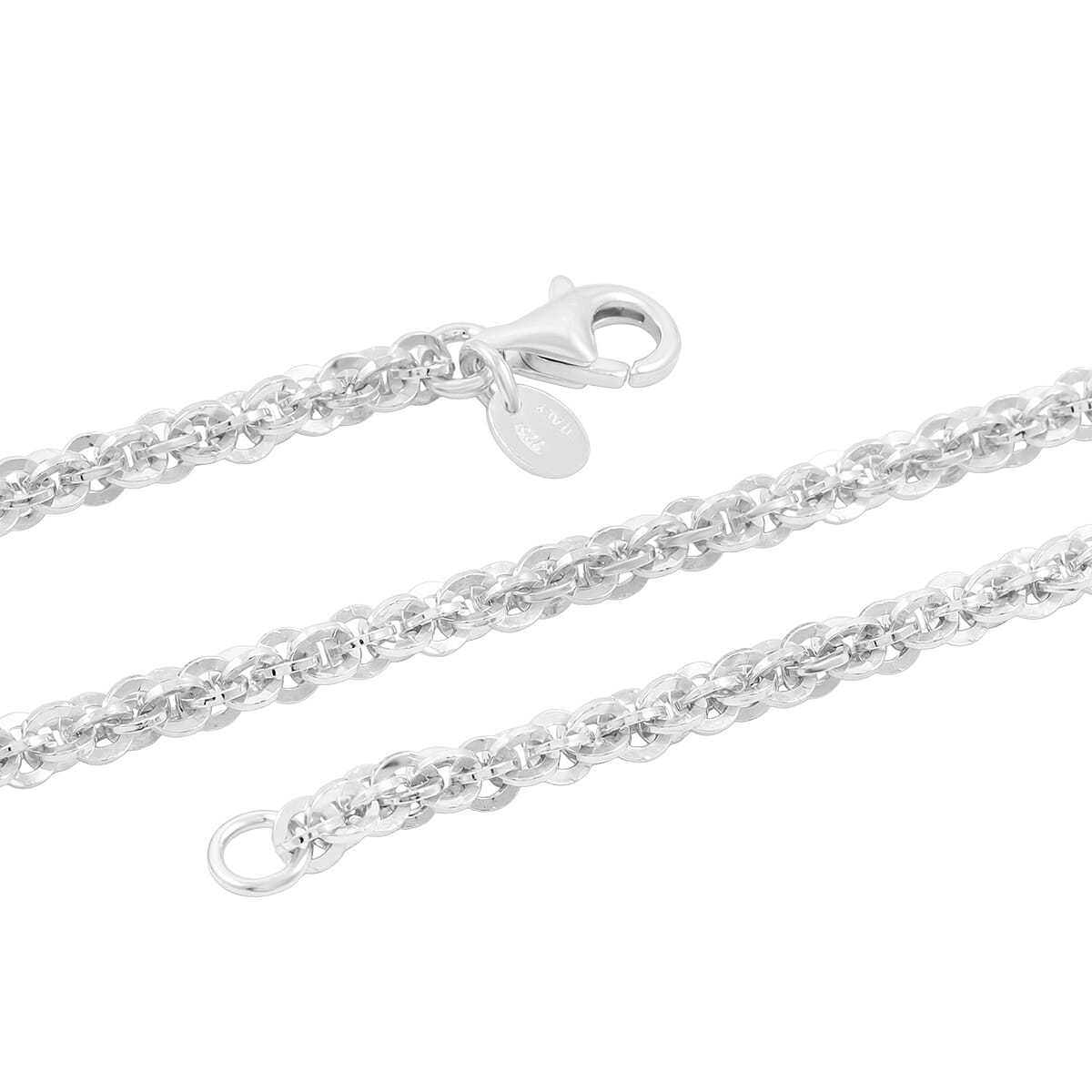 La Bella Italian Cristallino Chain Necklace in Sterling Silver 17.25 Grams 20 Inches image number 5