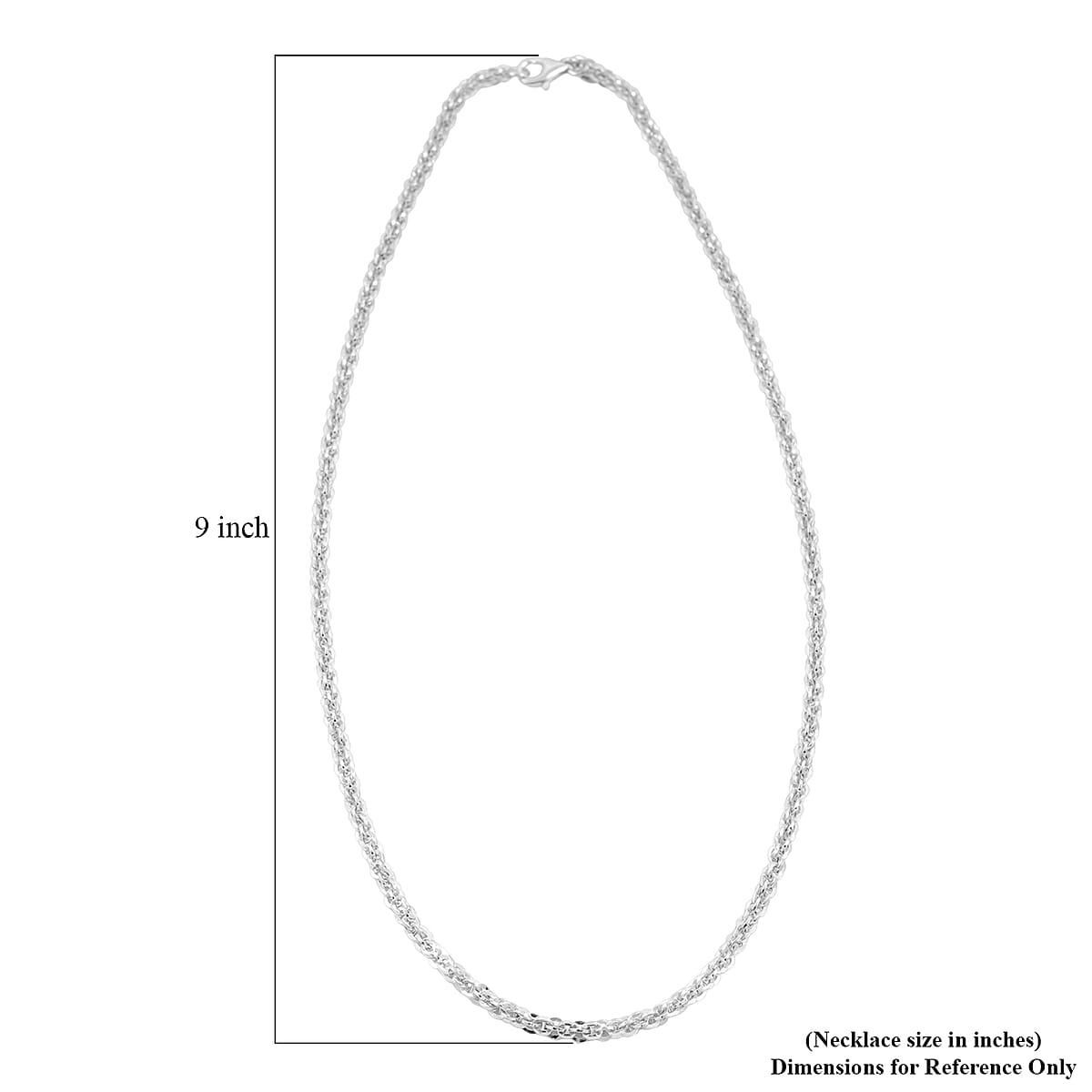 La Bella Italian Cristallino Chain Necklace in Sterling Silver 17.25 Grams 20 Inches image number 6