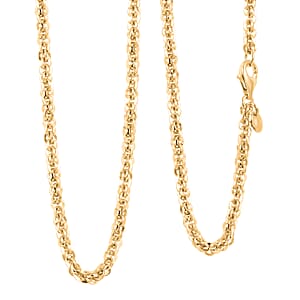 La Bella Italian Cristallino Chain Necklace in 14K Yellow Gold Over Sterling Silver 17.25 Grams 20 Inches