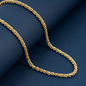 La Bella Italian Cristallino Chain Necklace in 14K Yellow Gold Over Sterling Silver 17.25 Grams 20 Inches