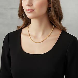 La Bella Italian Cristallino Chain Necklace in 14K Yellow Gold Over Sterling Silver 17.25 Grams 20 Inches