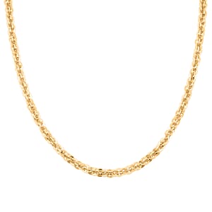 La Bella Italian Cristallino Chain Necklace in 14K Yellow Gold Over Sterling Silver 17.25 Grams 20 Inches