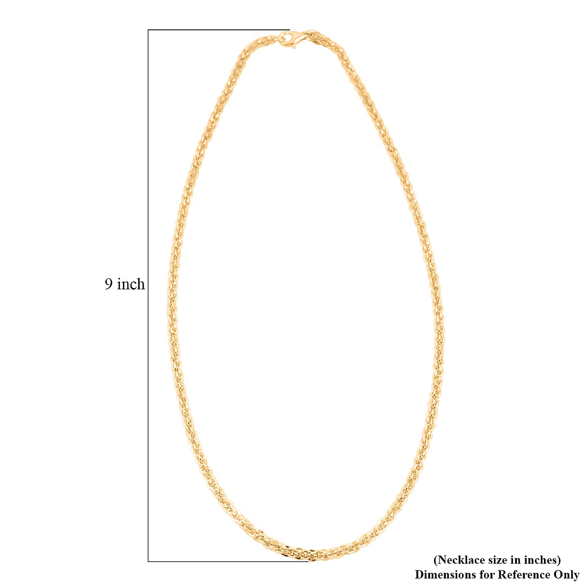 La Bella Italian Cristallino Chain Necklace in 14K Yellow Gold Over Sterling Silver 17.25 Grams 20 Inches image number 6