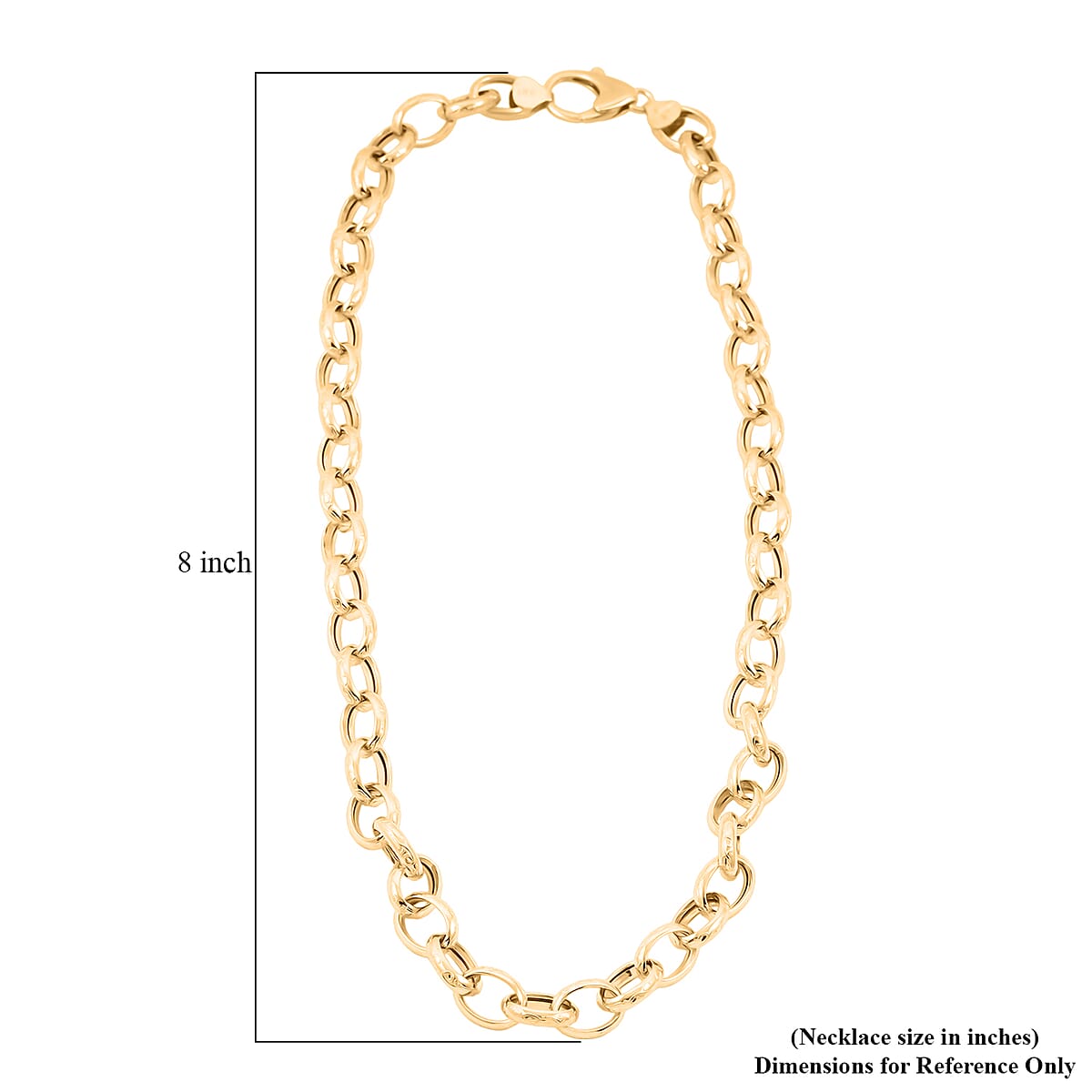 La Bella Italian Fancy Rolo Flower Chain Necklace in 14K Yellow Gold Over Sterling Silver 25.3 Grams 20 Inches image number 6
