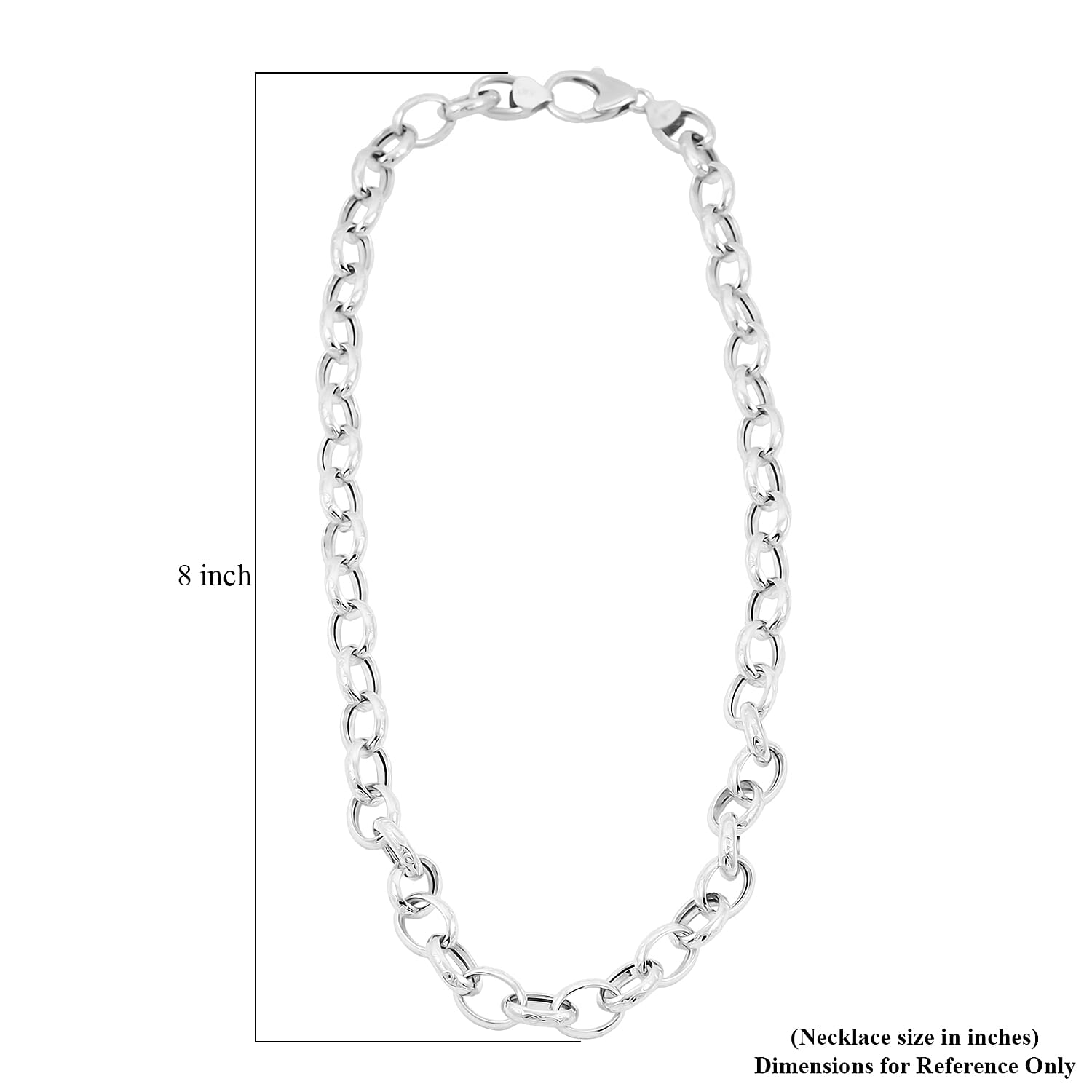 La Bella Italian Fancy Rolo Flower Chain Necklace in Sterling Silver 25.3 Grams 20 Inches