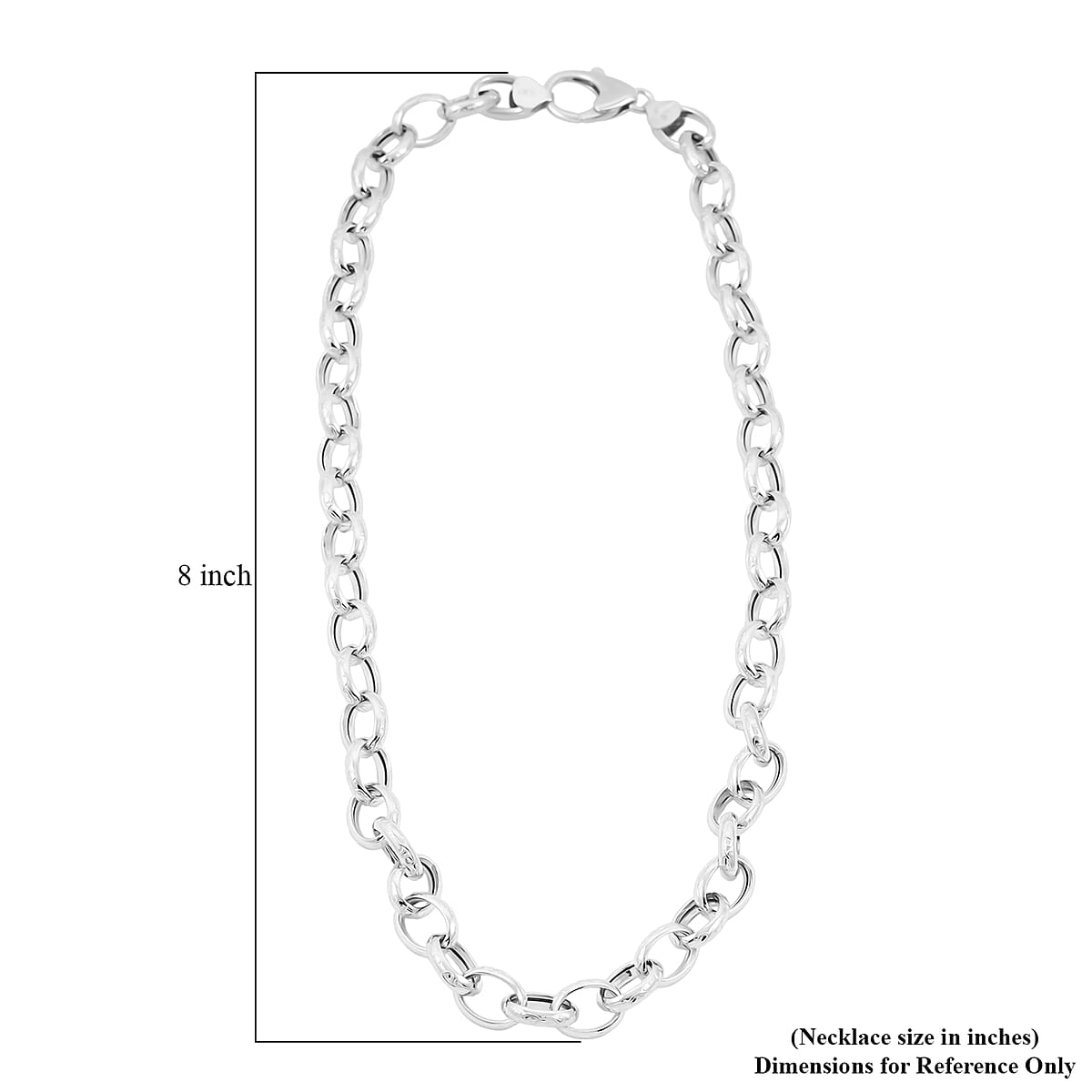 La Bella Italian Fancy Rolo Flower Chain Necklace in Sterling Silver 25.3 Grams 20 Inches image number 6