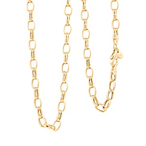 La Bella Italian Rolo Chain Necklace in 14K Yellow Gold Over Sterling Silver 9 Grams 20 Inches