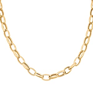 La Bella Italian Rolo Chain Necklace in 14K Yellow Gold Over Sterling Silver 9 Grams 20 Inches