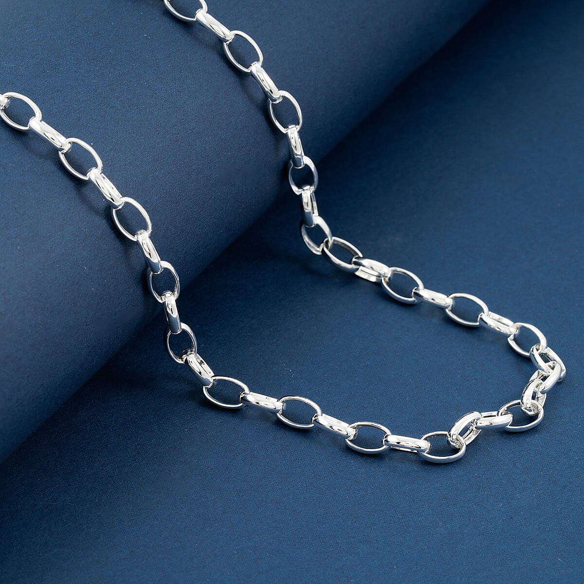 La Bella Italian Rolo Chain Necklace in Sterling Silver 9 Grams 20 Inches image number 1