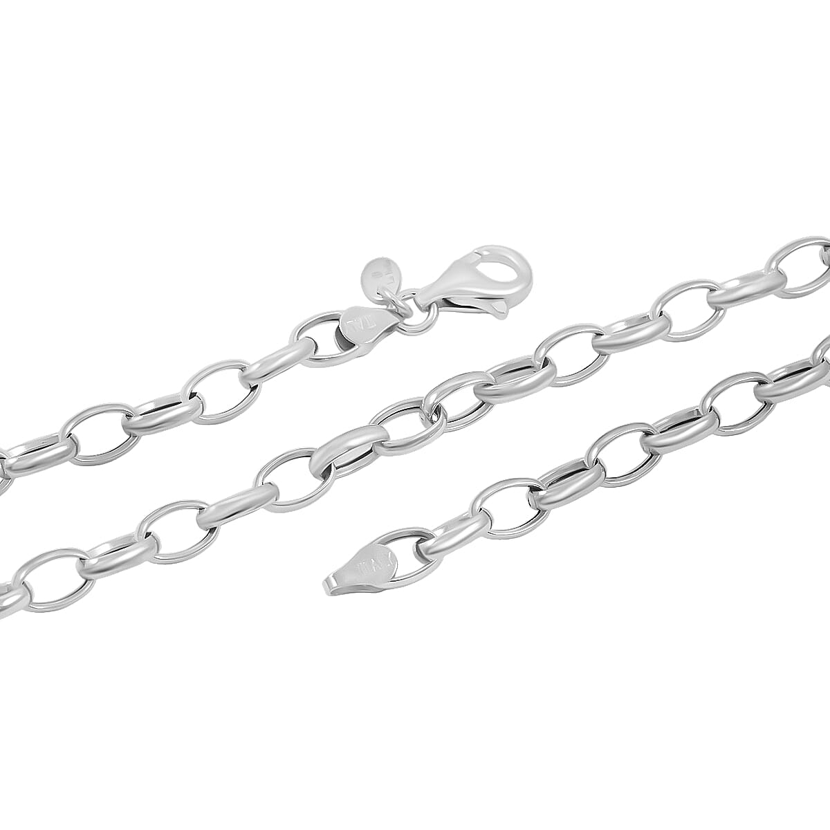 La Bella Italian Rolo Chain Necklace in Sterling Silver 9 Grams 20 Inches image number 4