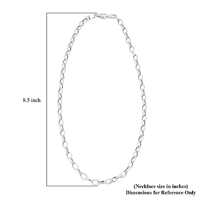 La Bella Italian Rolo Chain Necklace in Sterling Silver 9 Grams 20 Inches