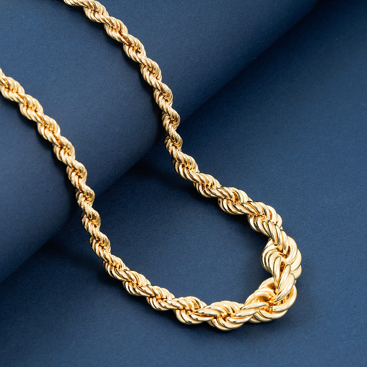 La Bella 14K YG Over Sterling Silver Rope Necklace 20 Inches 22.75 Grams image number 1