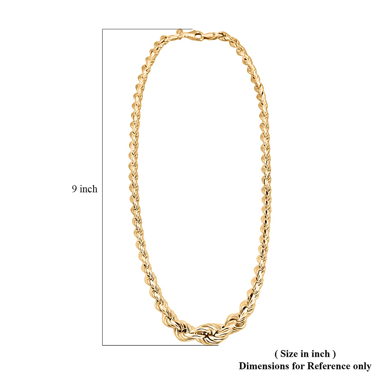 La Bella 14K YG Over Sterling Silver Rope Necklace 20 Inches 22.75 Grams image number 6