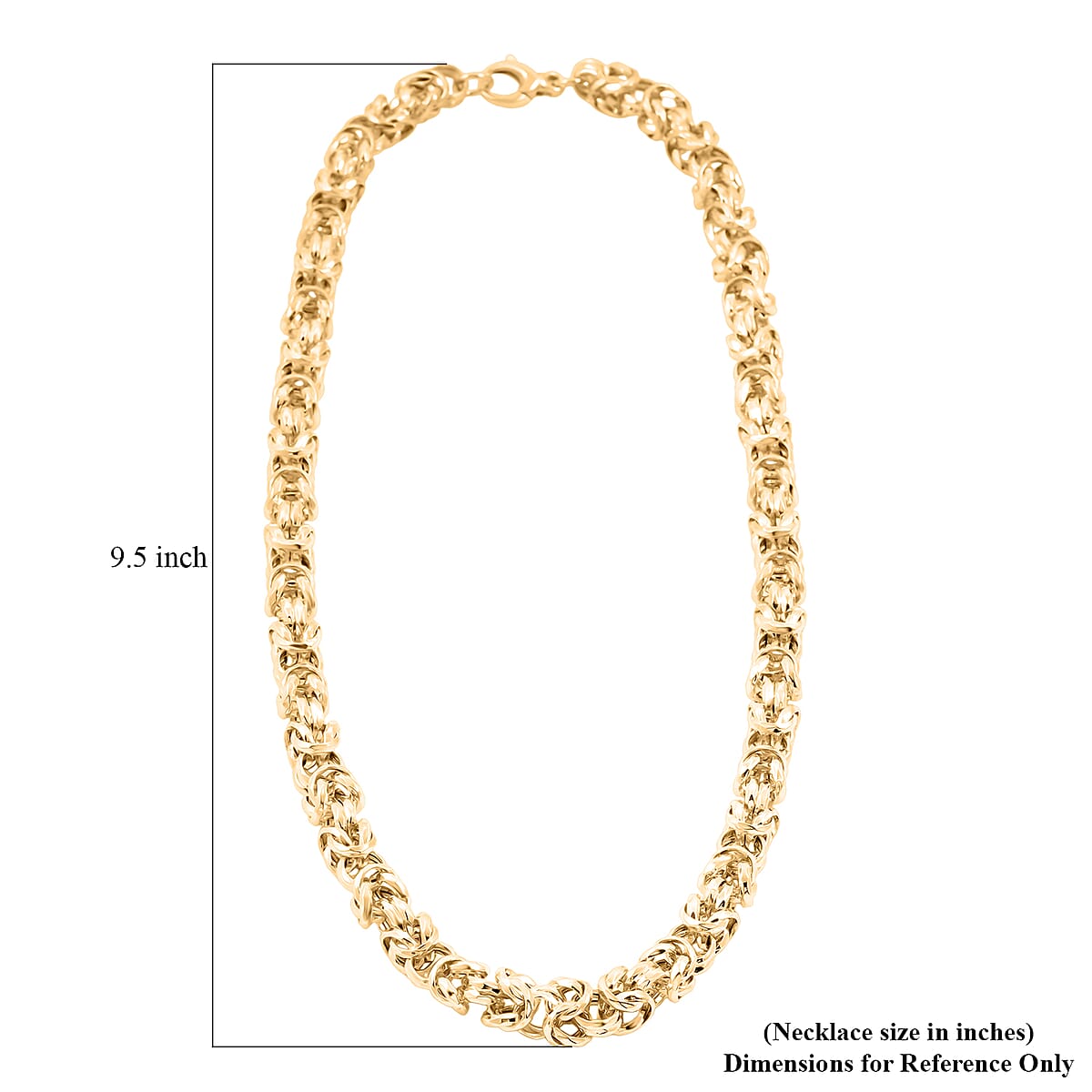 La Bella Italian Fancy Byzantine Chain Necklace in 14K Yellow Gold Over Sterling Silver 53.9 Grams 22 Inches image number 6