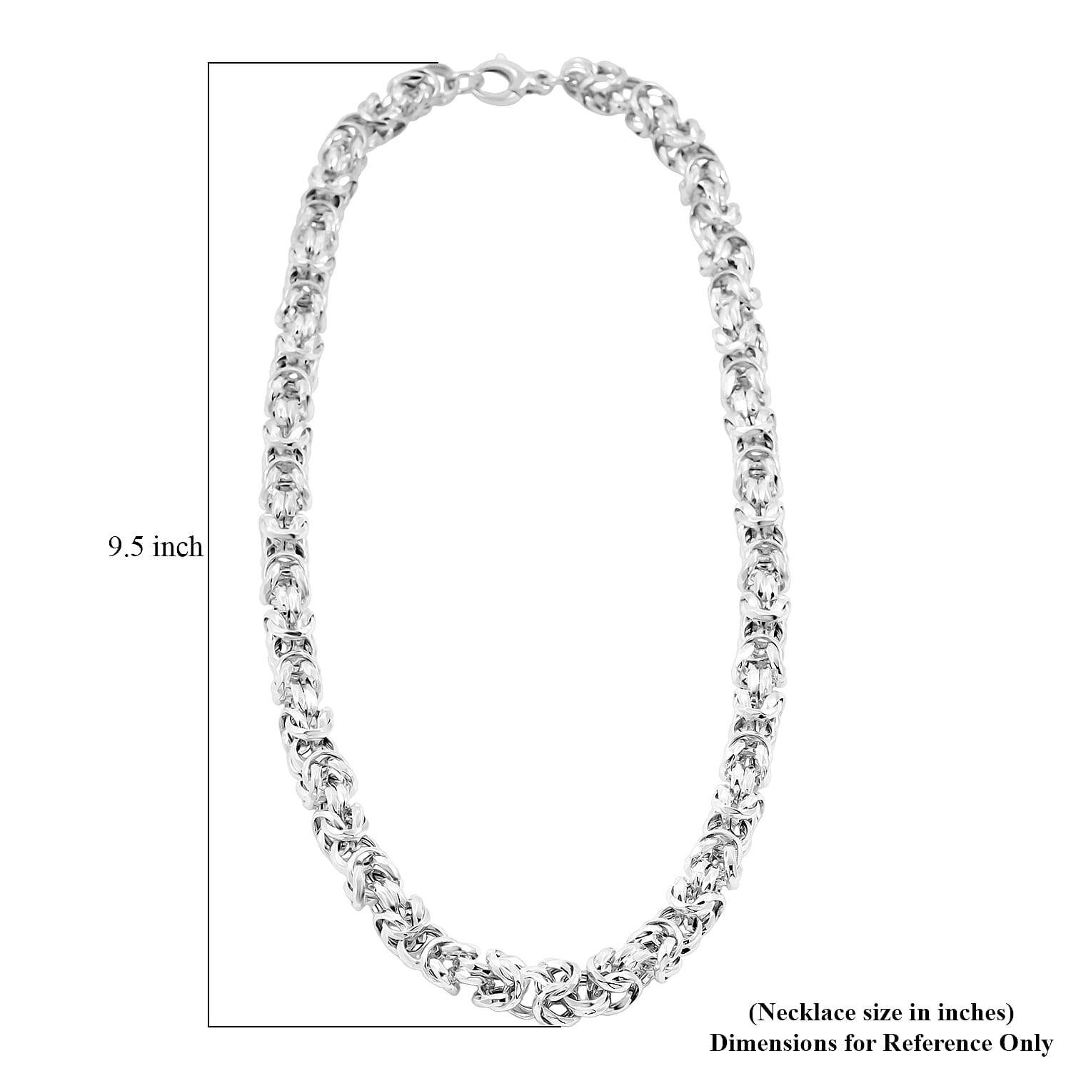 La Bella Italian Fancy Byzantine Chain Necklace in Sterling Silver 53.9 Grams 22 Inches