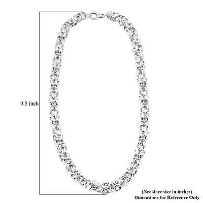 La Bella Italian Fancy Byzantine Chain Necklace in Sterling Silver 53.9 Grams 22 Inches