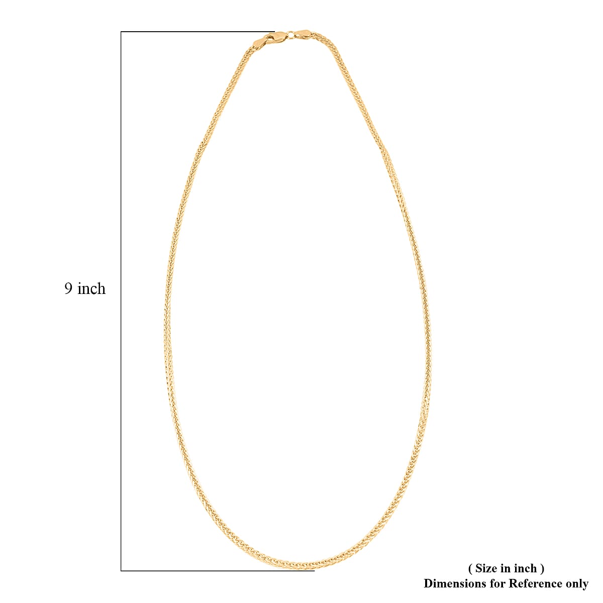1.5mm Square Palma Necklace in 10K Yellow Gold 4.2 Grams 22 Inches image number 6