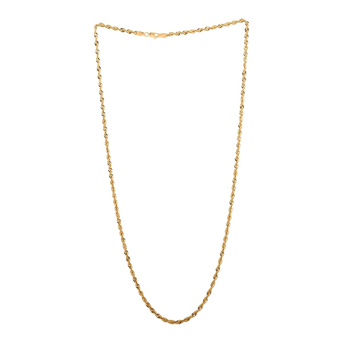 3.05mm Hollow laser Rope Necklace in 14K Yellow Gold 5.60 Grams 24 Inches image number 4