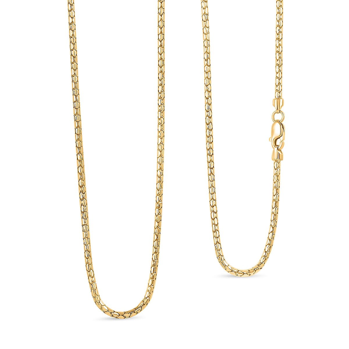 1.7mm Hollow Luca Necklace in 10K Yellow Gold 5.3 Grams 24 Inches image number 0