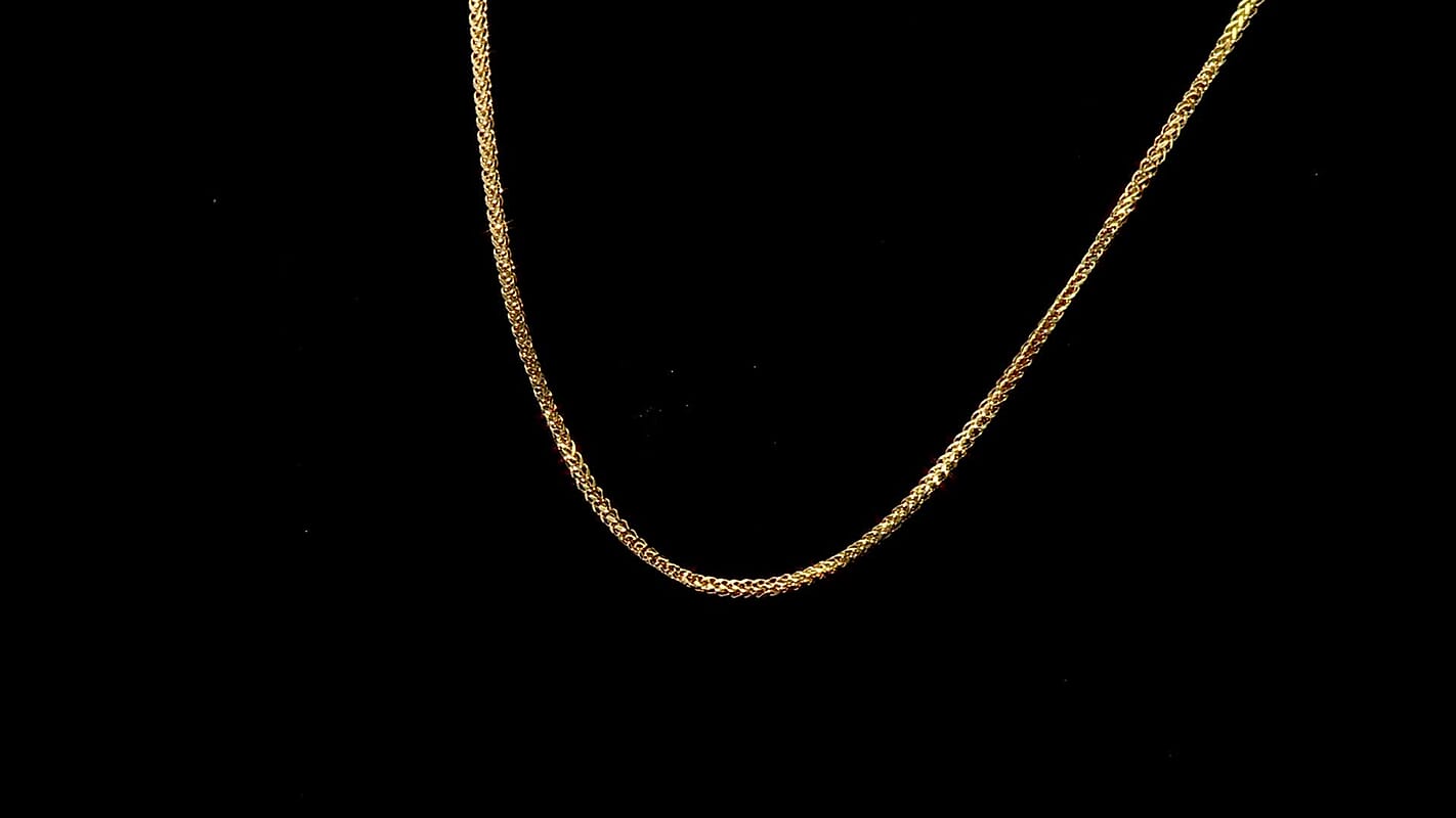 1.7mm Hollow Luca Necklace in 10K Yellow Gold 5.3 Grams 24 Inches