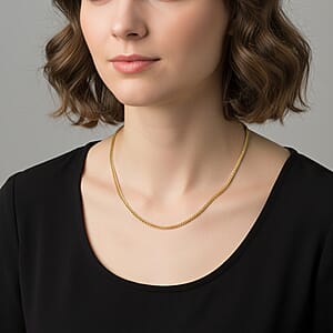 1.5mm Square Palma Necklace in 10K Yellow Gold 3.9 Grams 20 Inches