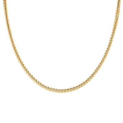 1.5mm Square Palma Necklace in 10K Yellow Gold 3.9 Grams 20 Inches