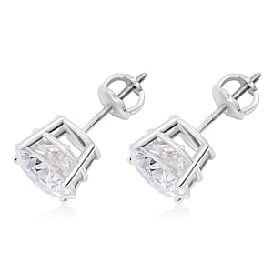 Diamond 4.00 ctw Solitaire Stud Earrings in 10K White Gold
