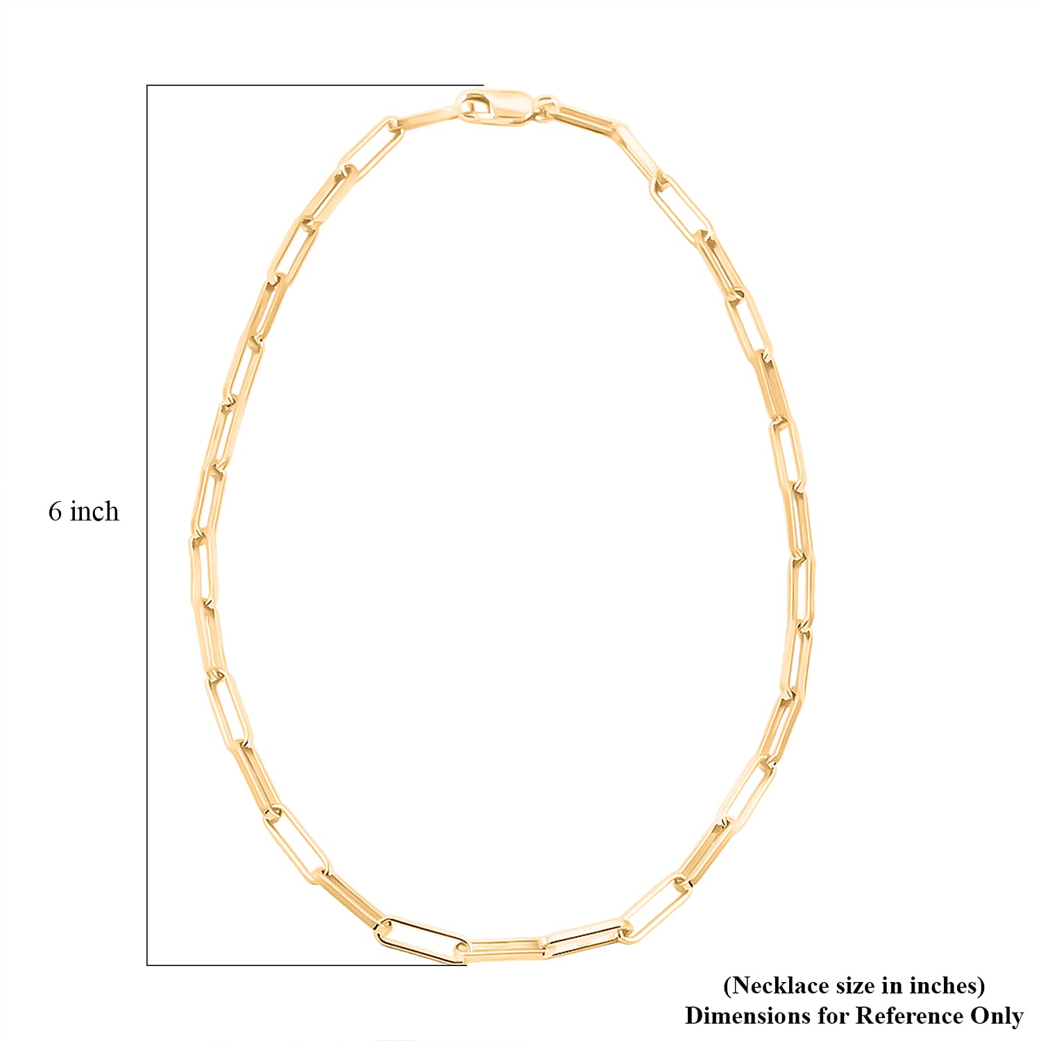 Italian 4.20mm Paper Clip Chain Necklace in 14K YG Over Sterling Silver 12.4 Grams 16 Inches
