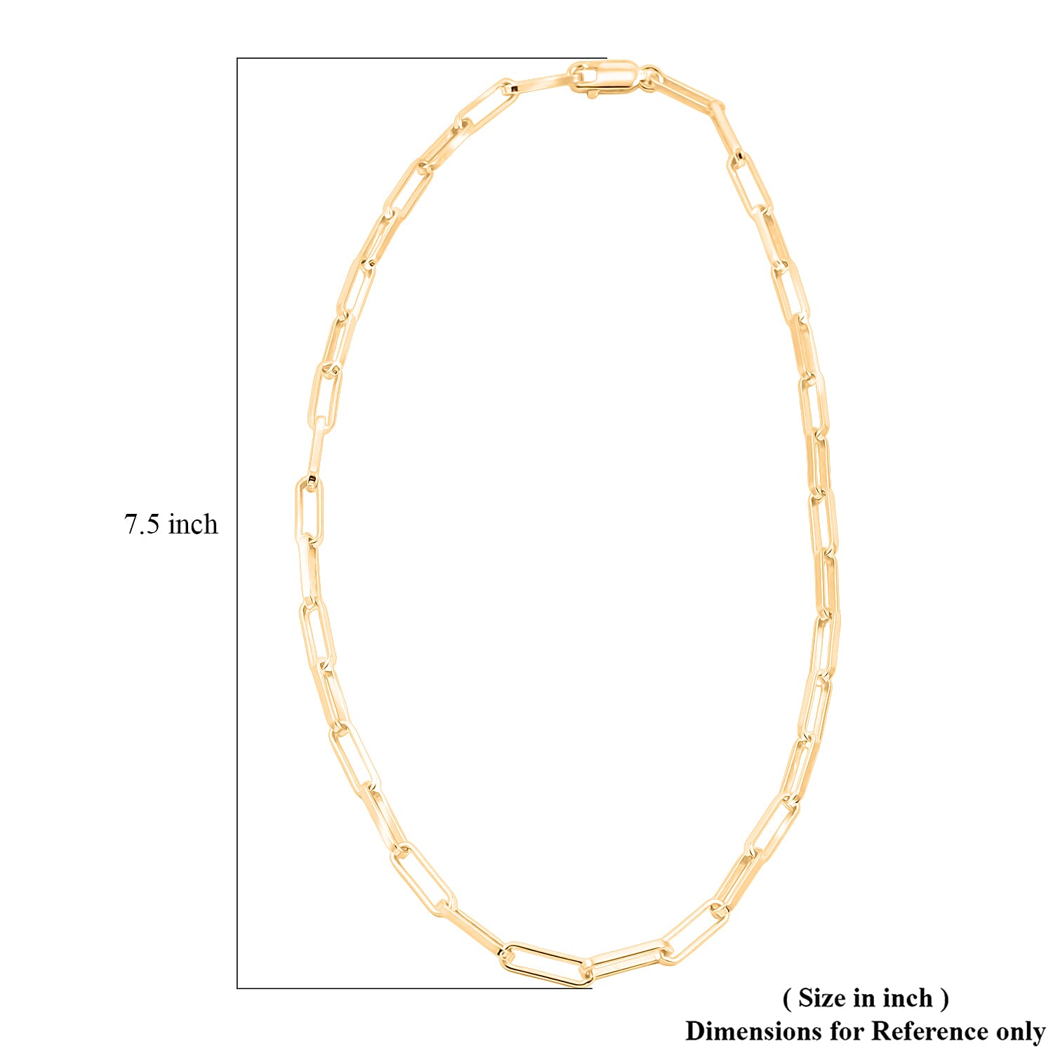 Italian 4.20mm Paper Clip Chain Necklace in 14K YG Over Sterling Silver 13.9 Grams 18 Inches