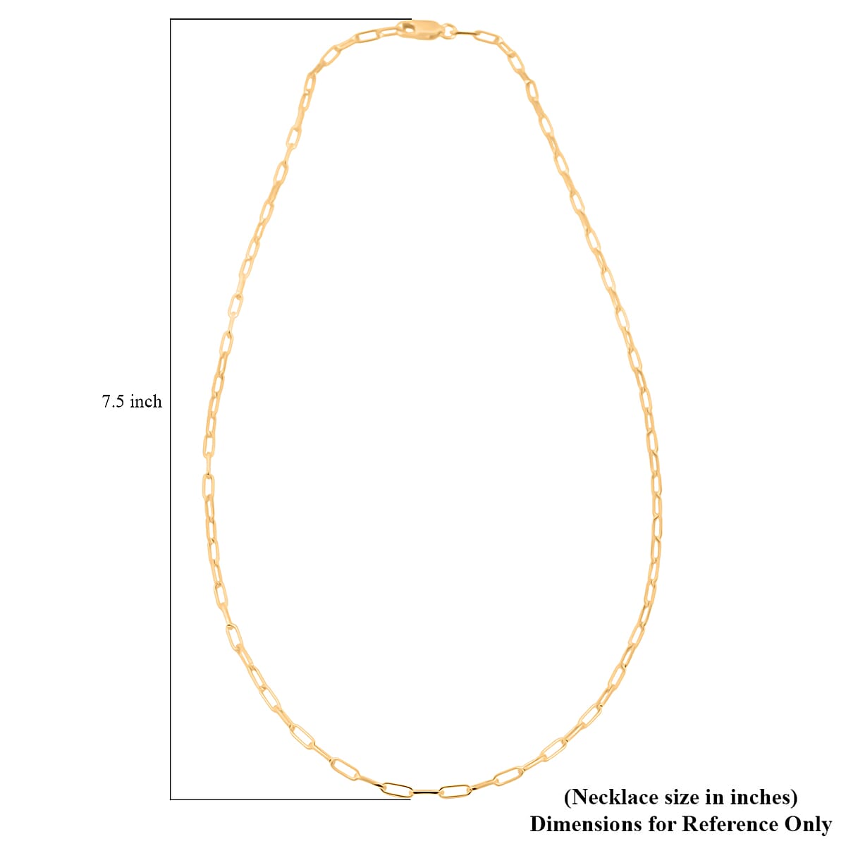 Italian 2.20mm Paper Clip Chain Necklace in 14K YG Over Sterling Silver 20 Inches 4.50 Grams image number 6