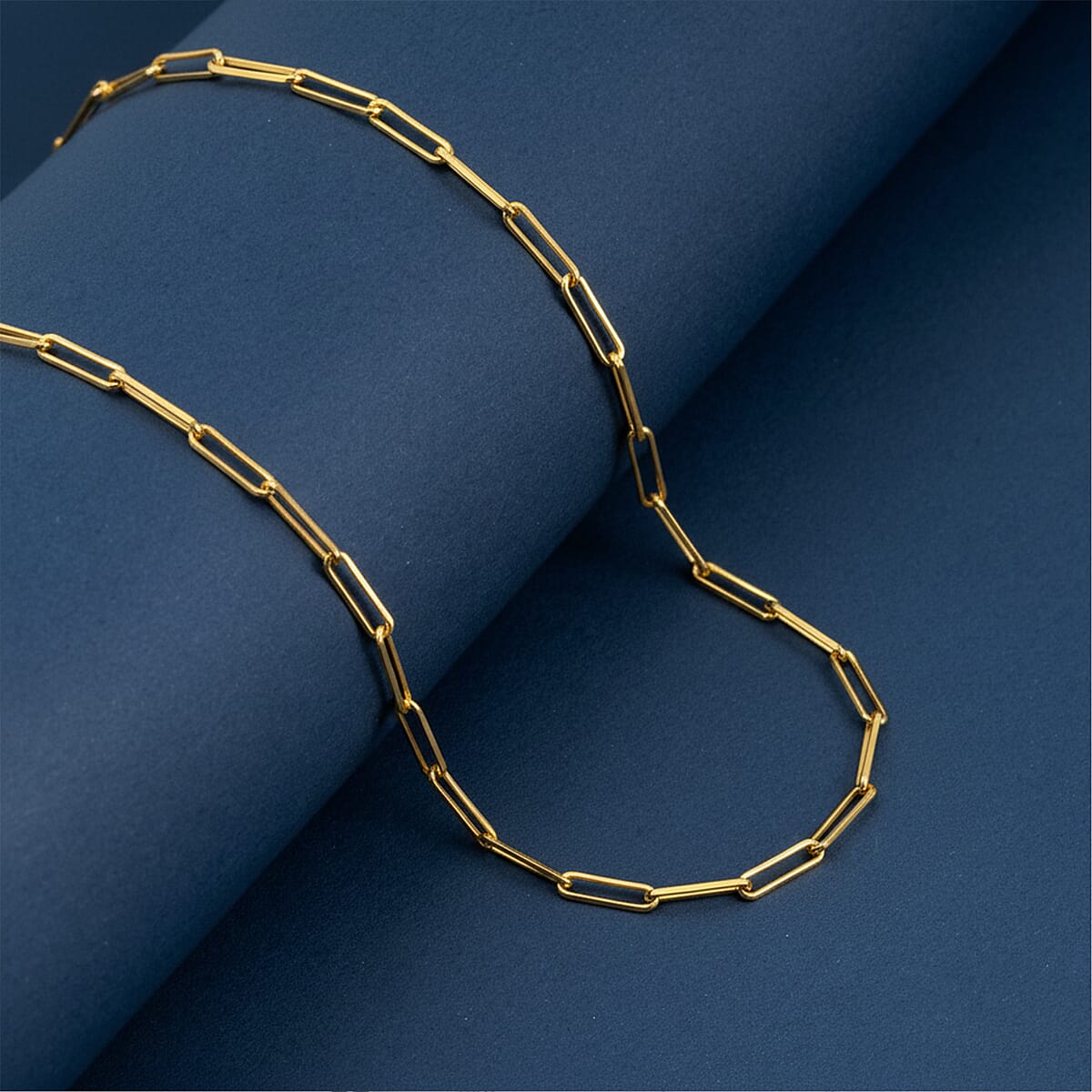 Italian 4.20mm Paper Clip Chain Necklace in 14K YG Over Sterling Silver 15.30 Grams 20 Inches image number 1