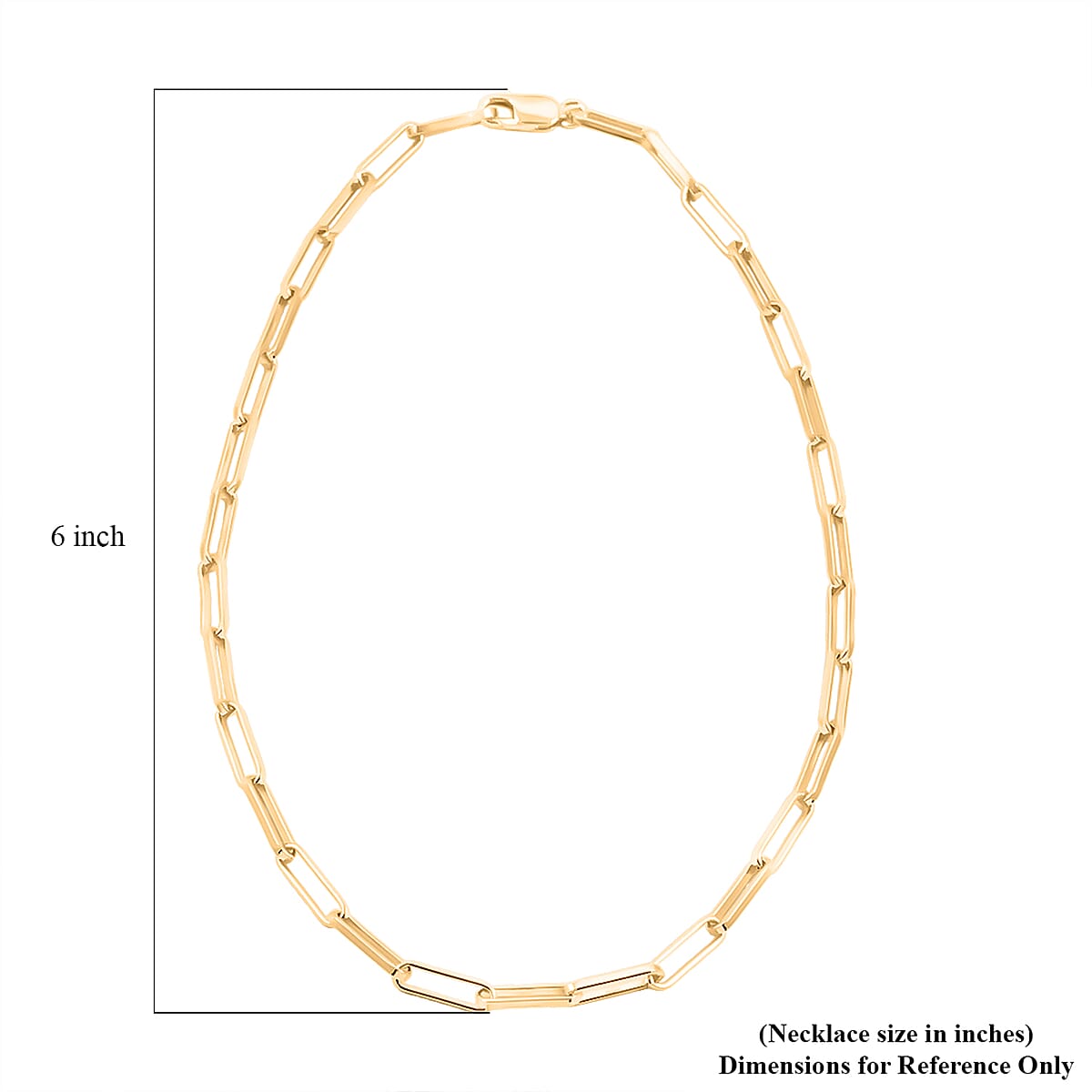 Italian 4.20mm Paper Clip Chain Necklace in 14K YG Over Sterling Silver 17.2 Grams 22 Inches image number 5