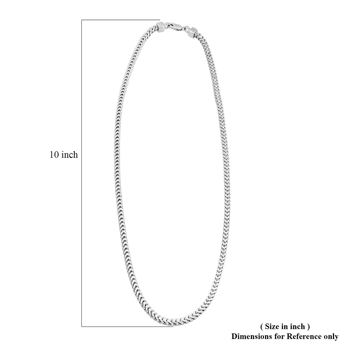 Italian 3.50 Square Wheat Chain Necklace in Rhodium Over Sterling Silver 17.55 Grams 26 Inches image number 6