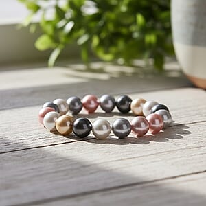 Doorbuster Multi Color Shell Pearl Stretch Bracelet 