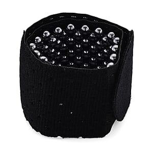 Doorbuster Terahertz 250.00 ctw Beaded Black Wrap Polyester Bracelet (12.5In) (Del. in 10-12 Days) 