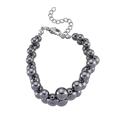 Terahertz 100.00 ctw Beaded Bubble Bracelet in Stainless Steel (7.5-9.5In)