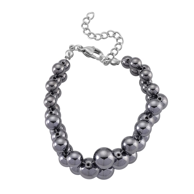 Terahertz 100.00 ctw Beaded Bubble Bracelet in Stainless Steel (7.5-9.5In)