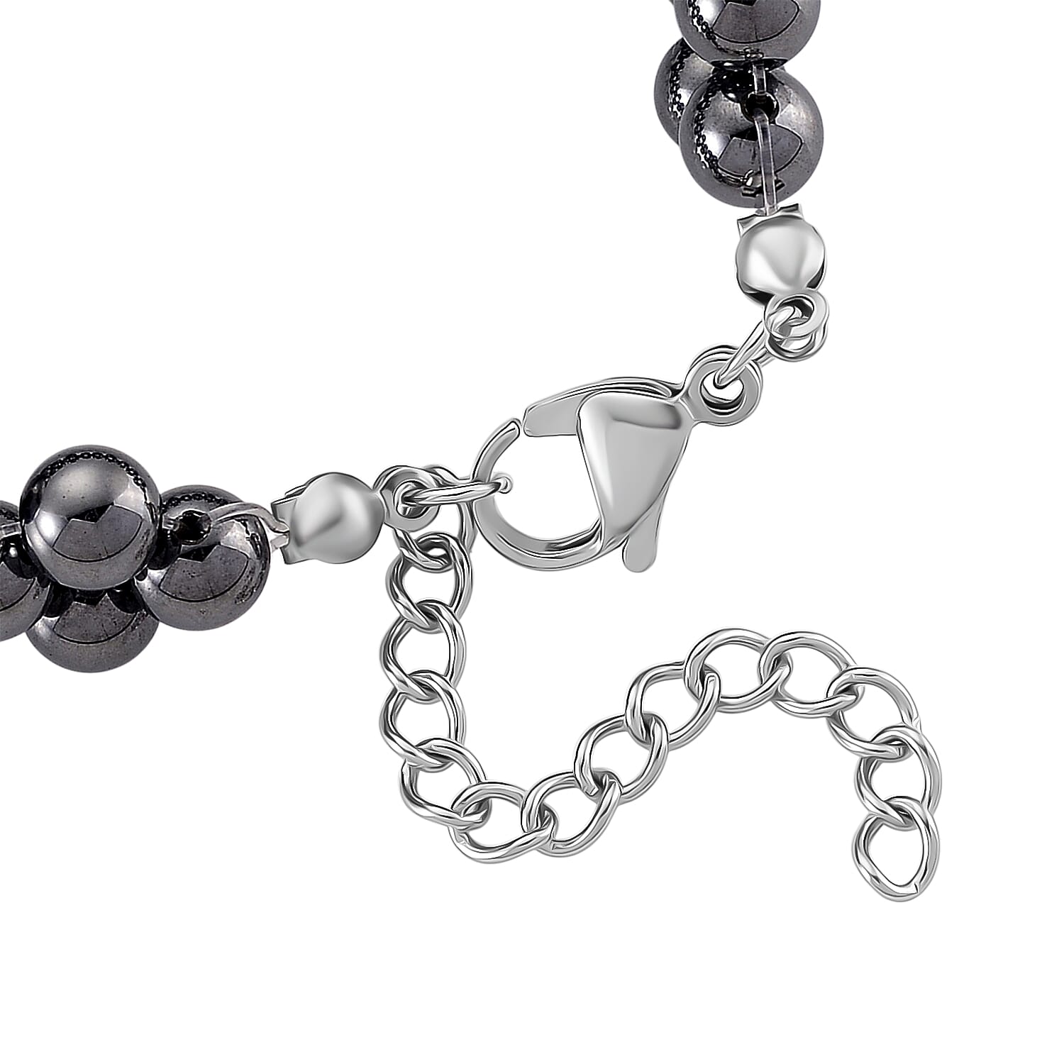 Terahertz 100.00 ctw Beaded Bubble Bracelet in Stainless Steel (7.5-9.5In)