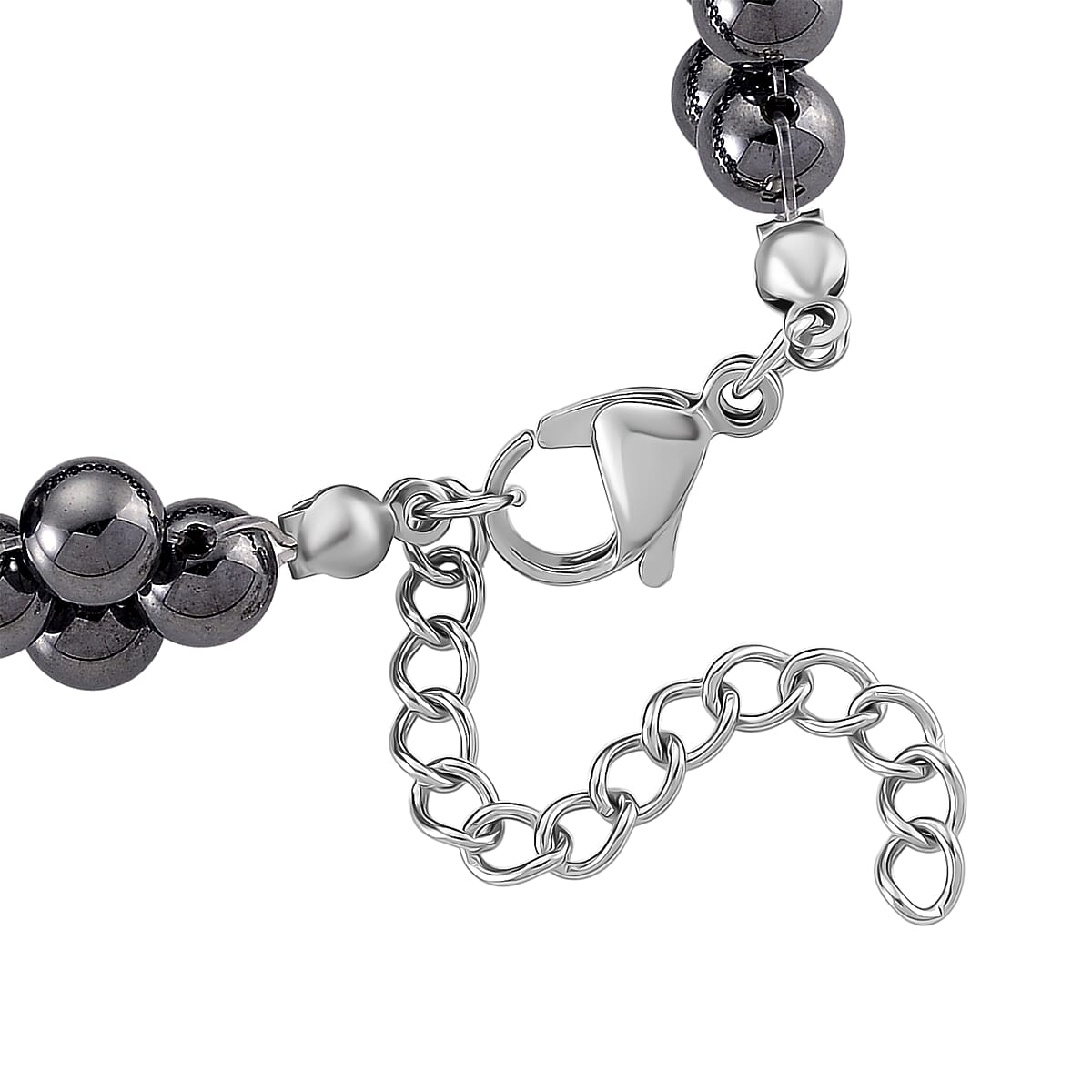 Doorbuster Terahertz 100.00 ctw Beaded Bubble Bracelet in Stainless Steel (7.5-9.5In) image number 5