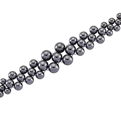 Terahertz 200.00 ctw Beaded Bubble Choker Necklace in Stainless Steel 16-20 Inches