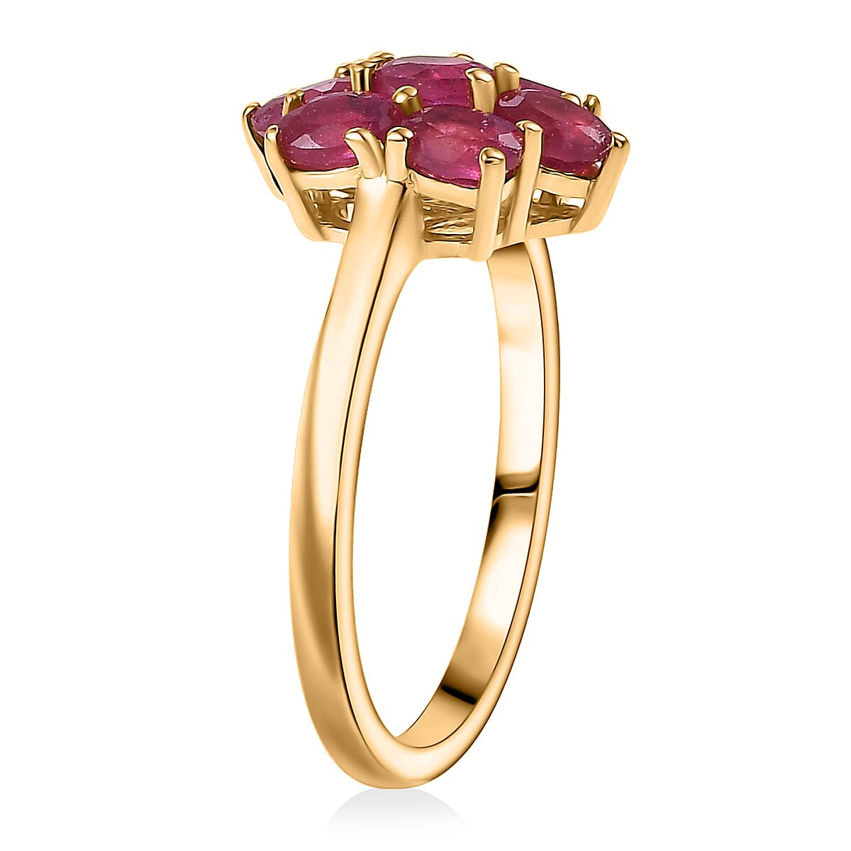 EverTrue Niassa Ruby (FF) Ring in 18K YG Plated (Size 10.0) 2.00 ctw image number 3
