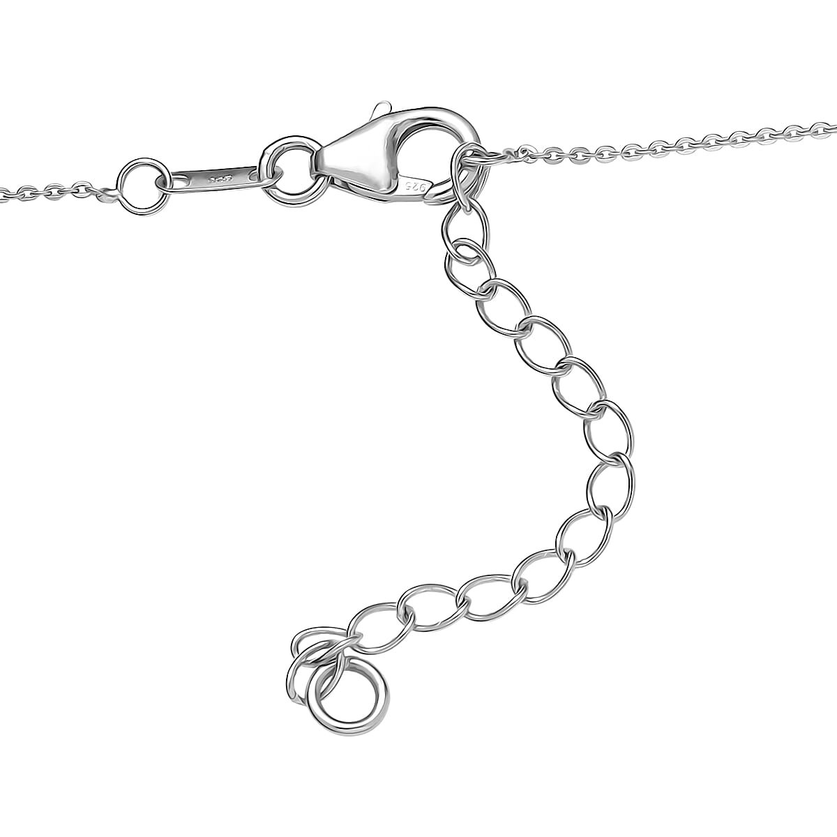 Doorbuster D'Joy Moissanite 4.90 ctw Blooming Lotus Necklace in Rhodium Over Sterling Silver 18-20 Inches image number 4